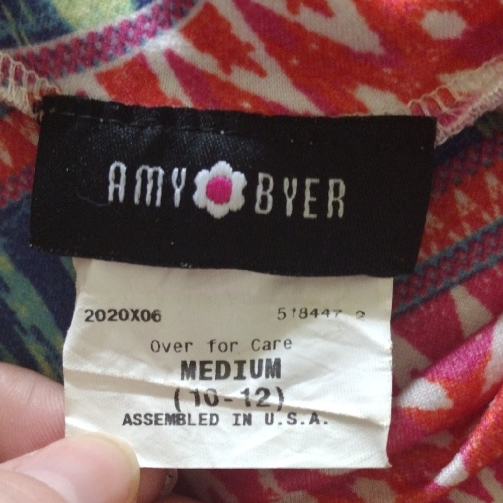 Amy Byer Pink and Gray Asymmetrical Pencil Maxi Skirt - Picture 2 of 2